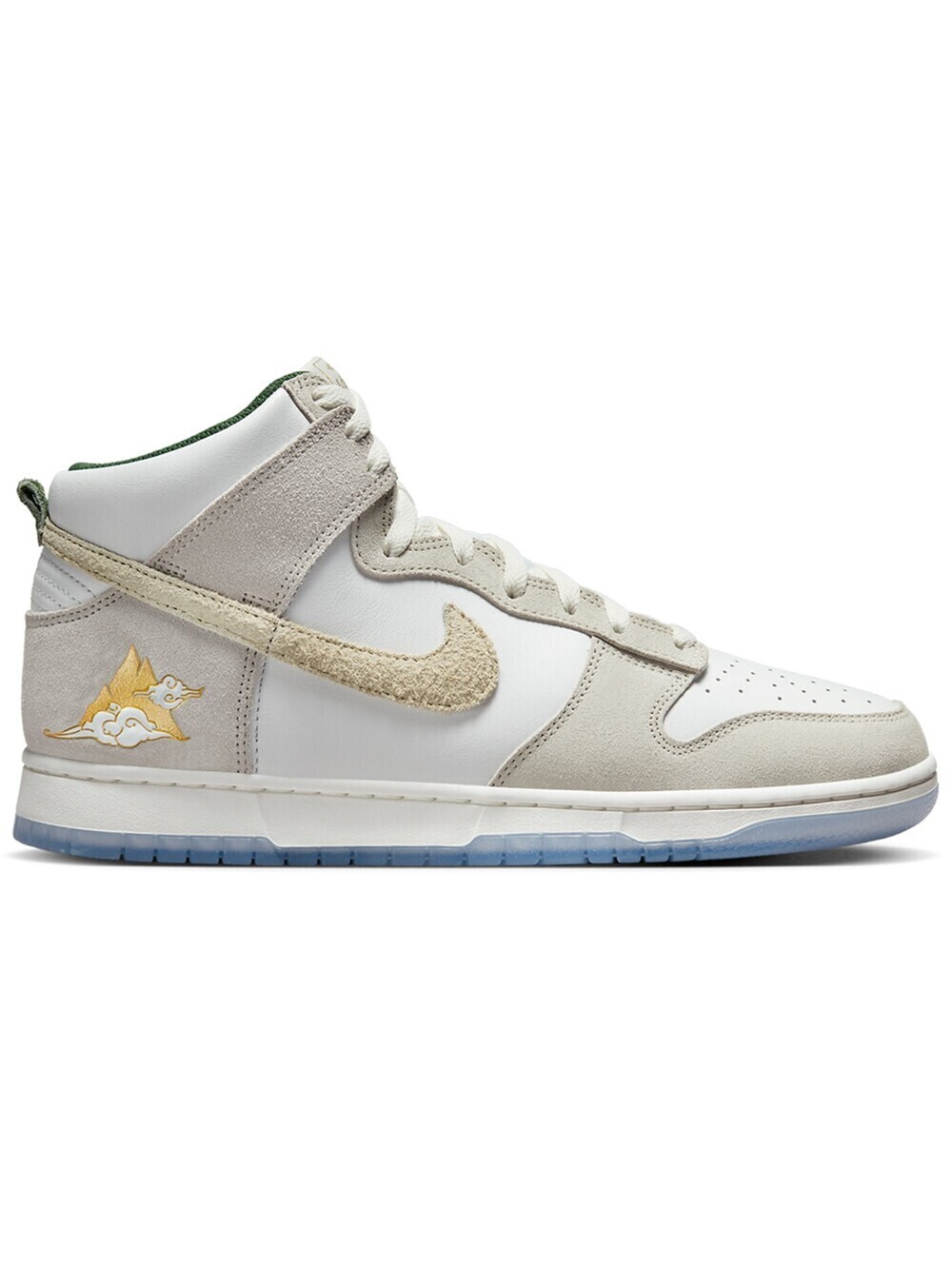 Nike Mens Dunk High Premium Gold Mountain Size 9.5